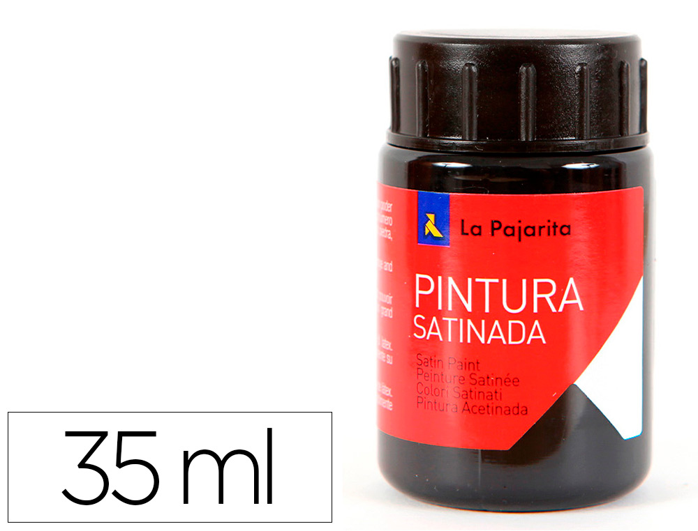 Pintura satinada La Pajarita 35ml negra