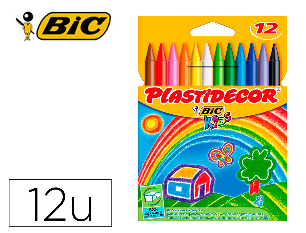 Plastidecor bic 12 unitats