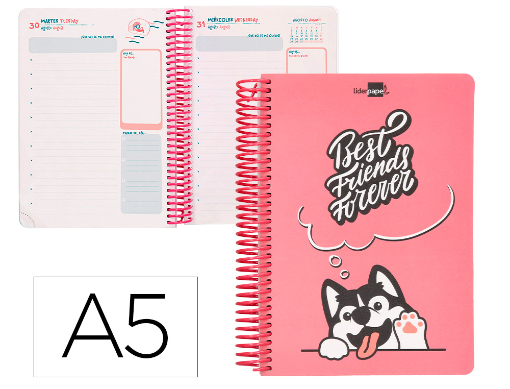 Agenda escolar LIDERPAPERL rosa