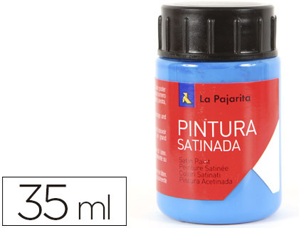 Pintura satinada La Pajarita 35ml cyan