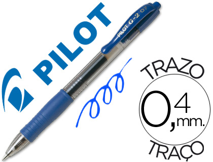 Bolígraf pilot blau. 0,4mm