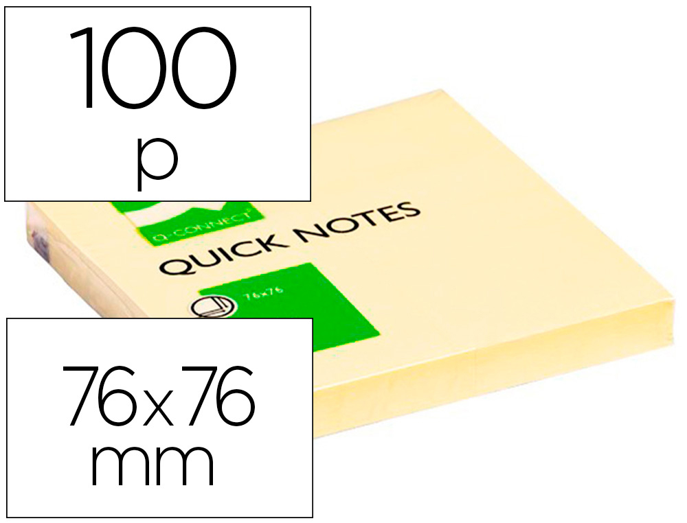 Bloc de notes. 100 unitats. 76x76mm