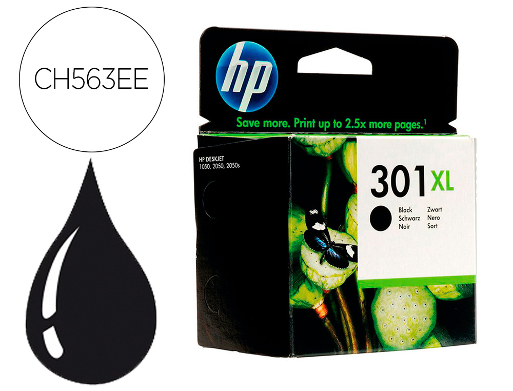 Tinta negra hp CH561EE negra 301XL