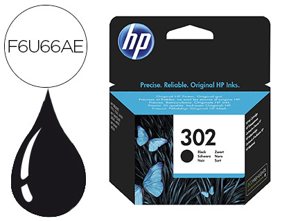 Tinta negra hp F6U66AE negra 302