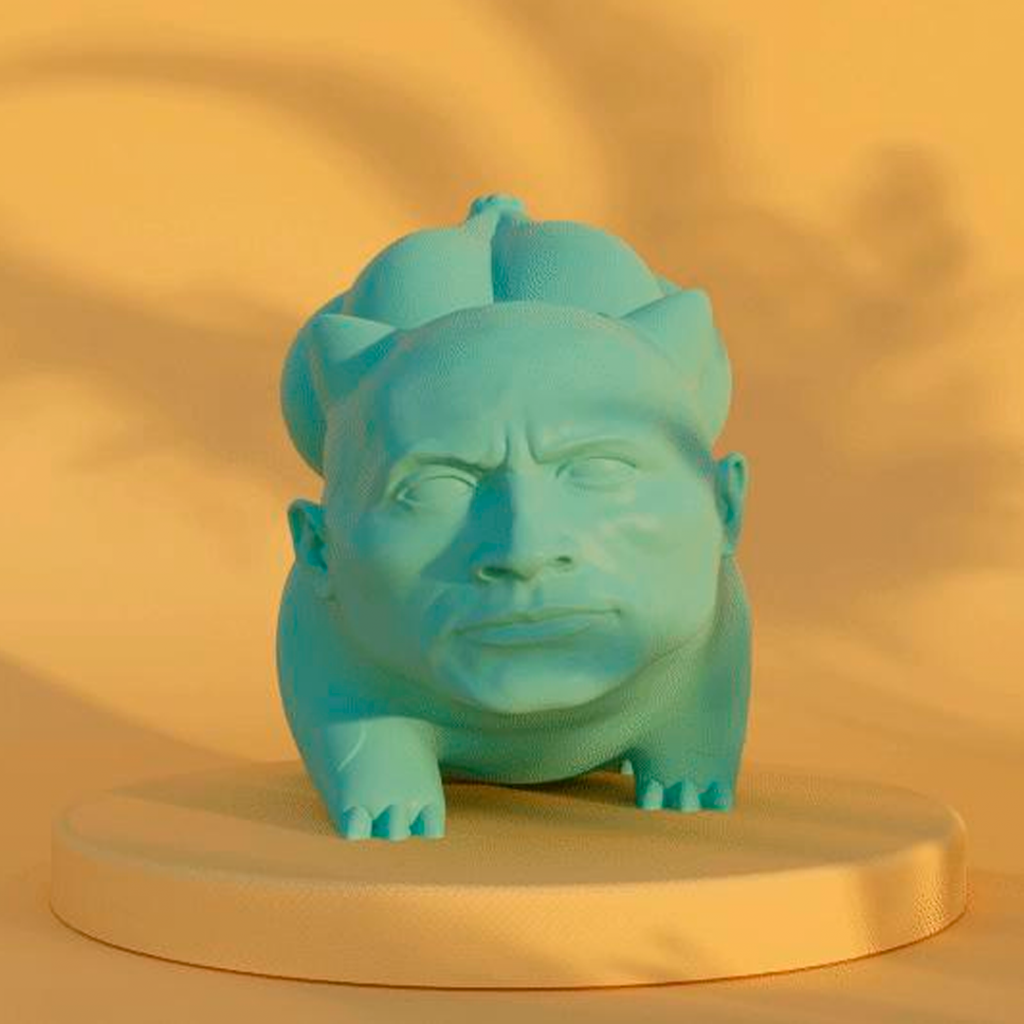 Imatge model 3d amb el cos del pokemon Bulbasaur