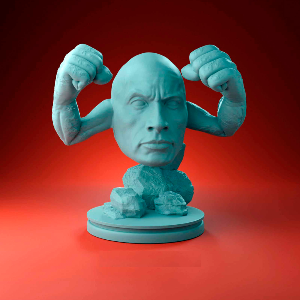 Imatge model 3d amb el cos del pokemon Geodude