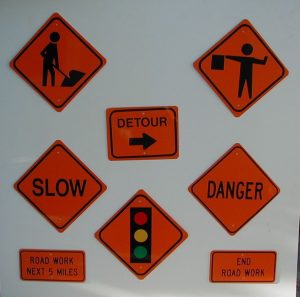 Set Of Construction Signs for KIDS