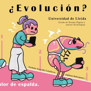 Cartel exposición sobre salud y uso de móviles.
