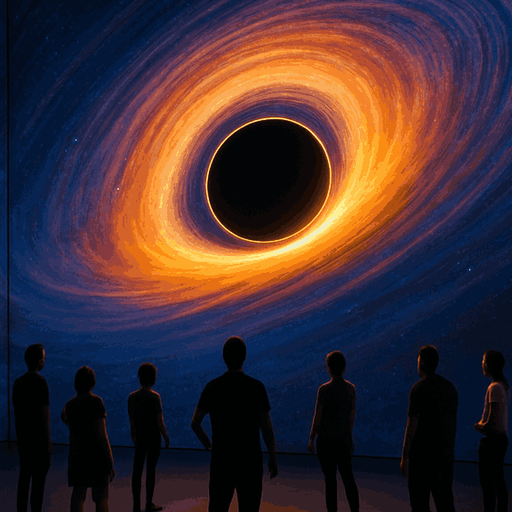 Imagen de la exposición Immersive Black Hole