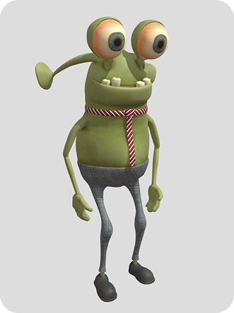 Imagen del modelo 3D del personaje Dexter