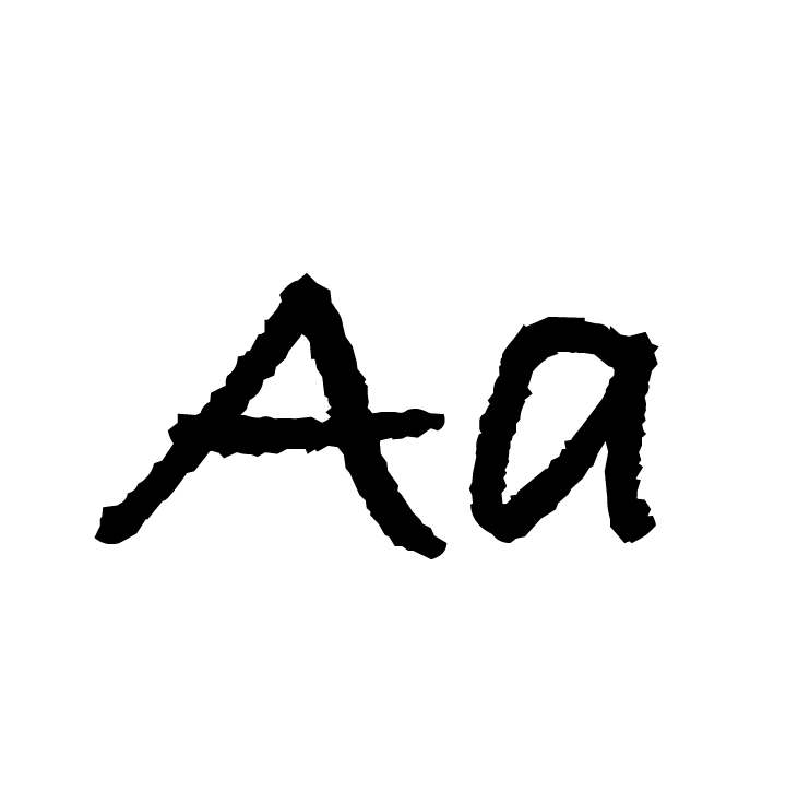Tipografia Aa Manuscrita