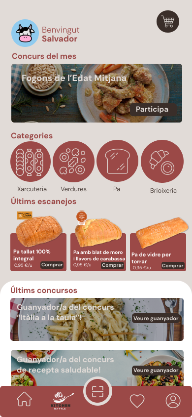 Screen figma prototip de Scan&Cook