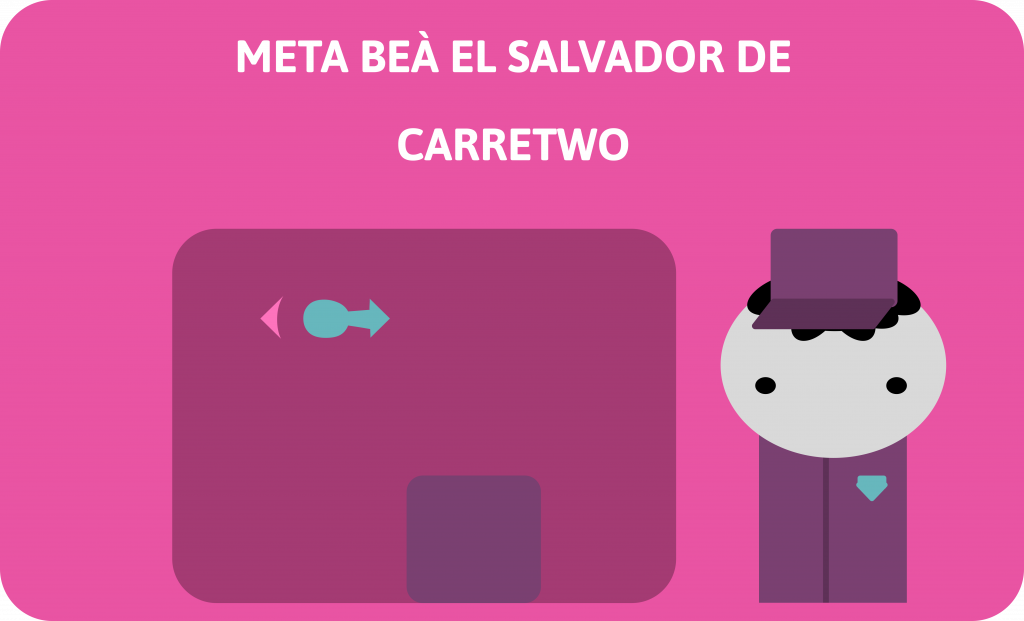 Noticia: Meta Beà el salvador de Carretwo

La imagen muestra una silueta de estilo minimalista que representa a un chico caucásico con flequillo, gorra y ropa de trabajo de pie al lado de un rectangulo con un logo representando un supermercado de forma minimalista.